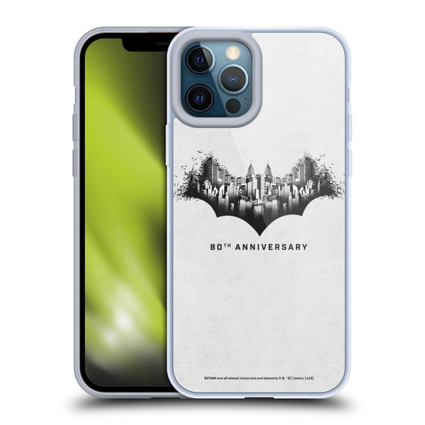 Batman DC Comics 80th Anniversary Logo Gotham Soft Gel Case for Apple iPhone 12 Pro Max