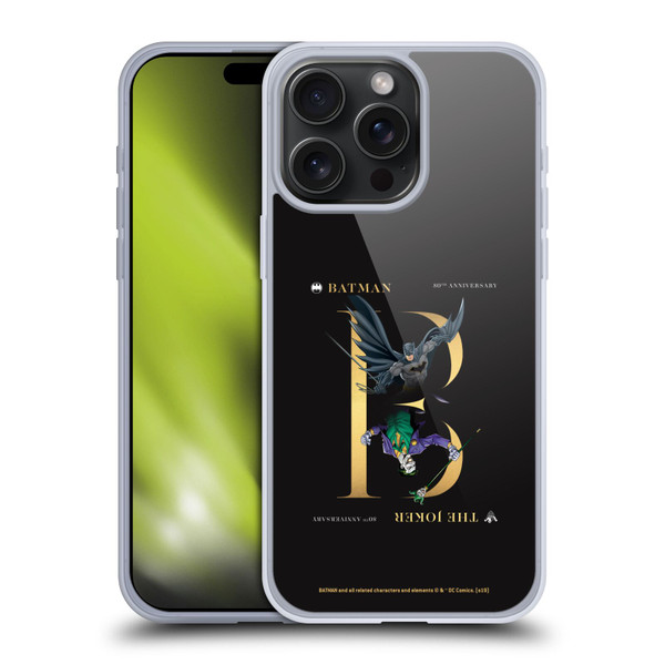 Batman DC Comics 80th Anniversary Joker Rivalry Soft Gel Case for Apple iPhone 15 Pro Max