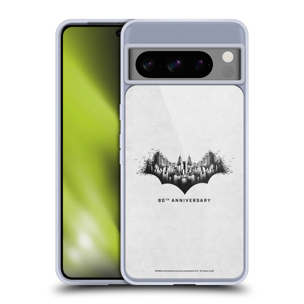 Batman DC Comics 80th Anniversary Logo Gotham Soft Gel Case for Google Pixel 8 Pro
