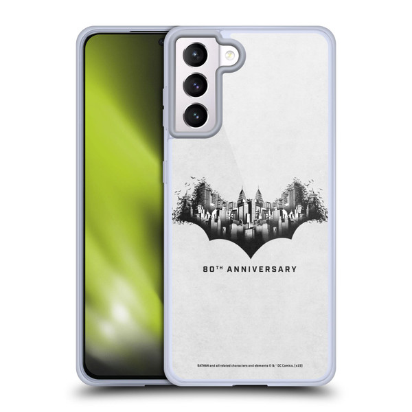 Batman DC Comics 80th Anniversary Logo Gotham Soft Gel Case for Samsung Galaxy S21+ 5G