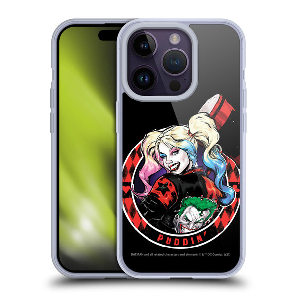 Batman DC Comics Harley Quinn Graphics Puddin Soft Gel Case for Apple iPhone 14 Pro