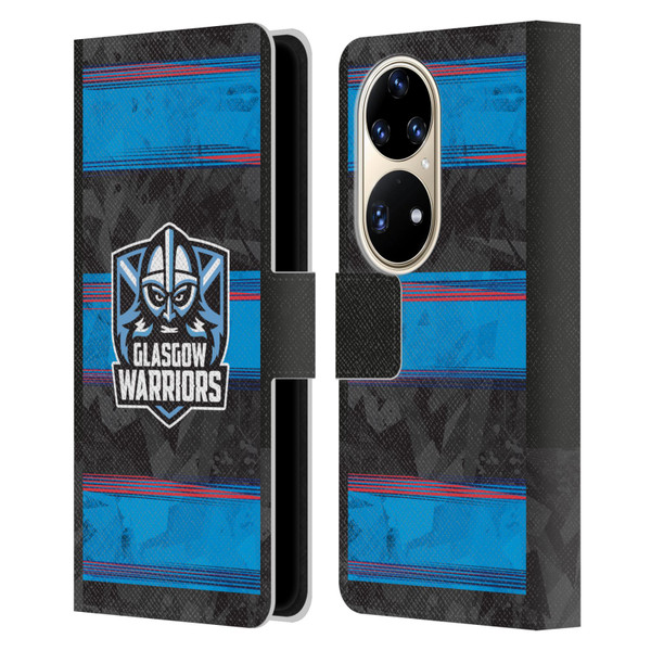 Glasgow Warriors 2025/26 Crest Kit EU Leather Book Wallet Case Cover For Huawei P50 Pro