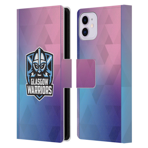 Glasgow Warriors 2025/26 Crest Kit Training Leather Book Wallet Case Cover For Apple iPhone 11