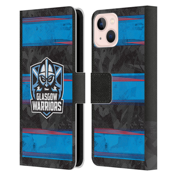 Glasgow Warriors 2025/26 Crest Kit EU Leather Book Wallet Case Cover For Apple iPhone 13