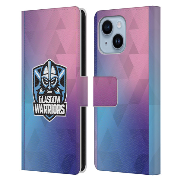 Glasgow Warriors 2025/26 Crest Kit Training Leather Book Wallet Case Cover For Apple iPhone 14 Plus