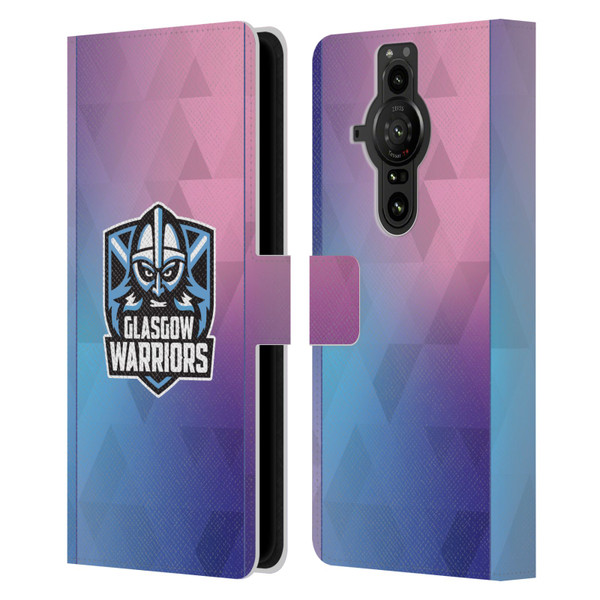 Glasgow Warriors 2025/26 Crest Kit Training Leather Book Wallet Case Cover For Sony Xperia Pro-I
