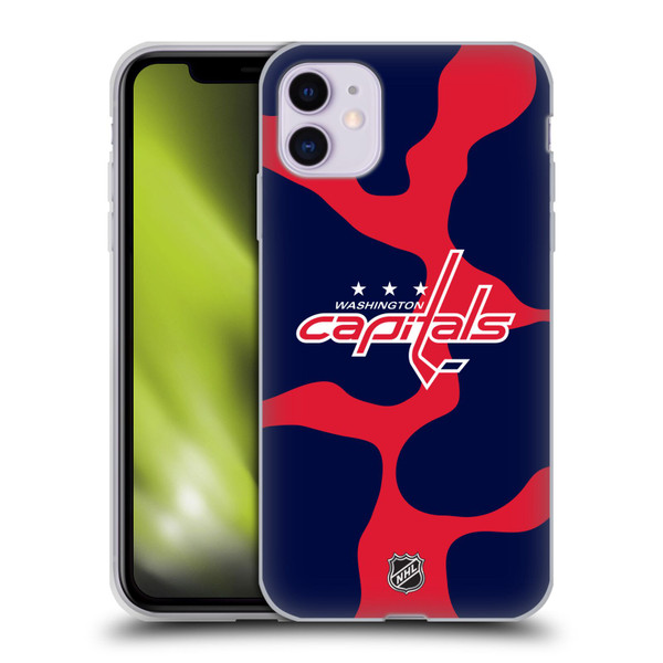 NHL Washington Capitals Cow Pattern Soft Gel Case for Apple iPhone 11