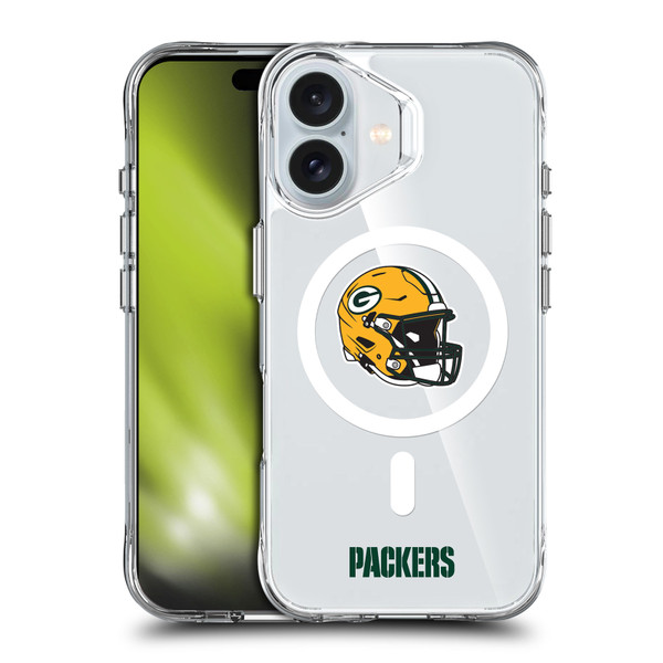 NFL Green Bay Packers Helmet Logotype SHOCKPROOF BUMPER CASE COMPATIBLE WITH Apple iPhone 16 & MAGSAFE