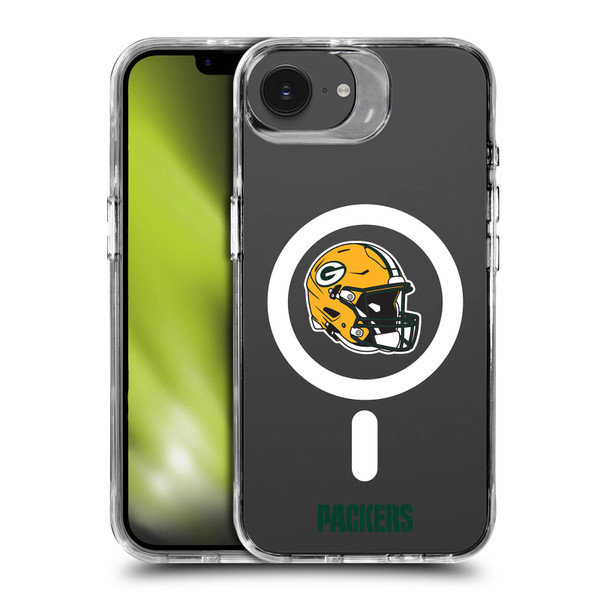 NFL Green Bay Packers Helmet Logotype SHOCKPROOF BUMPER CASE COMPATIBLE WITH Apple iPhone 16e / Apple iPhone 17e & MAGSAFE