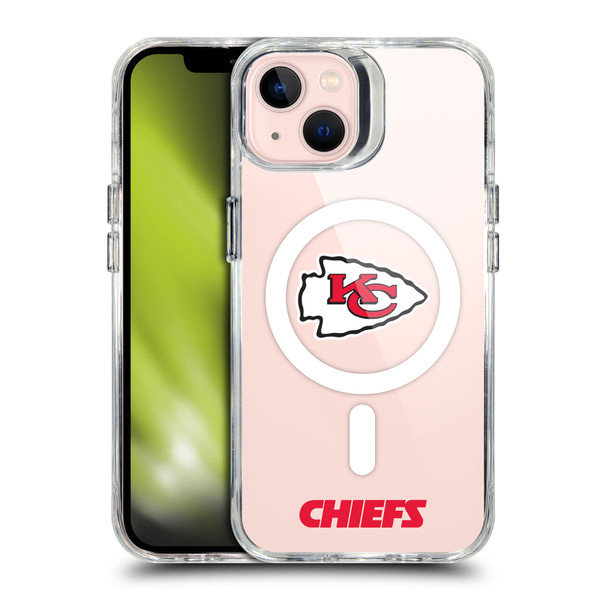 NFL Kansas City Chiefs Logo SHOCKPROOF BUMPER CASE COMPATIBLE WITH Apple iPhone 13 & MAGSAFE