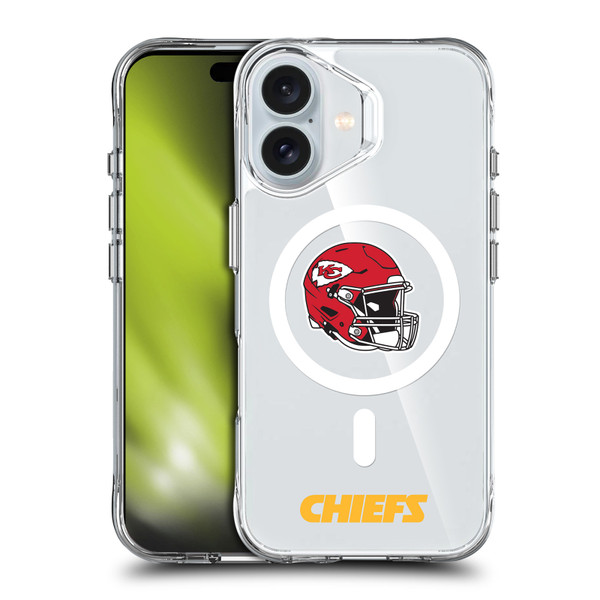 NFL Kansas City Chiefs Helmet Logotype SHOCKPROOF BUMPER CASE COMPATIBLE WITH Apple iPhone 16 & MAGSAFE