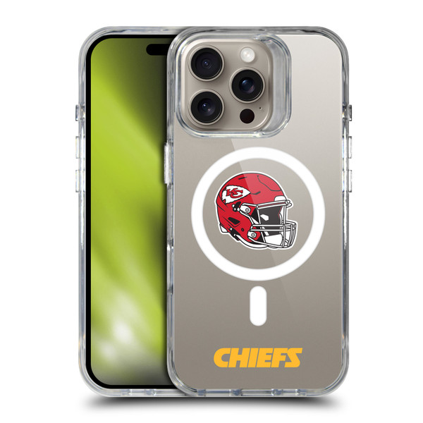 NFL Kansas City Chiefs Helmet Logotype SHOCKPROOF BUMPER CASE COMPATIBLE WITH Apple iPhone 16 Pro & MAGSAFE