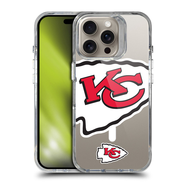 NFL Kansas City Chiefs Oversized SHOCKPROOF BUMPER CASE COMPATIBLE WITH Apple iPhone 16 Pro & MAGSAFE