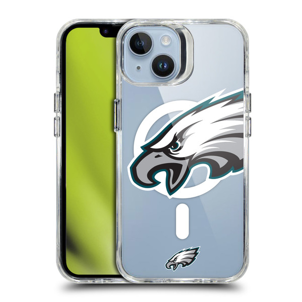 NFL Philadelphia Eagles Oversized SHOCKPROOF BUMPER CASE COMPATIBLE WITH Apple iPhone 14 & MAGSAFE