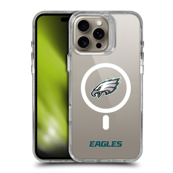 NFL Philadelphia Eagles Logo SHOCKPROOF BUMPER CASE COMPATIBLE WITH Apple iPhone 16 Pro Max & MAGSAFE