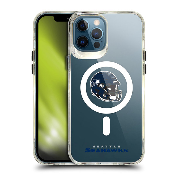 NFL Seattle Seahawks Helmet Logotype SHOCKPROOF BUMPER CASE COMPATIBLE WITH Apple iPhone 12 Pro Max & MAGSAFE