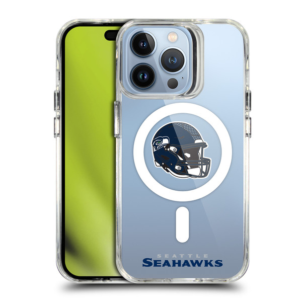 NFL Seattle Seahawks Helmet Logotype SHOCKPROOF BUMPER CASE COMPATIBLE WITH Apple iPhone 13 Pro & MAGSAFE