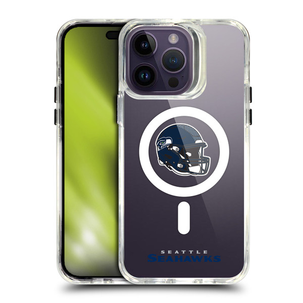 NFL Seattle Seahawks Helmet Logotype SHOCKPROOF BUMPER CASE COMPATIBLE WITH Apple iPhone 14 Pro Max & MAGSAFE