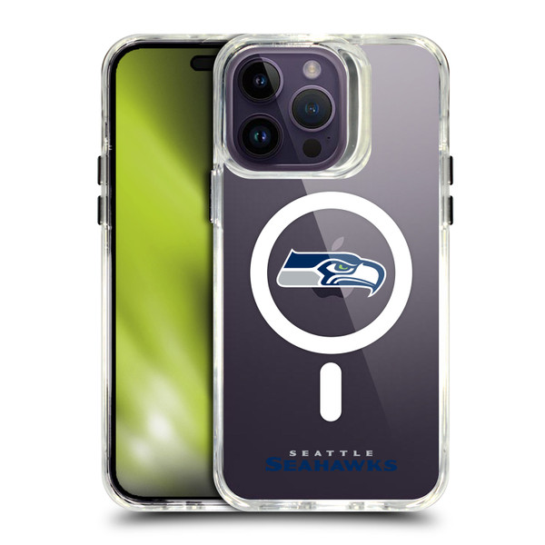 NFL Seattle Seahawks Logo SHOCKPROOF BUMPER CASE COMPATIBLE WITH Apple iPhone 14 Pro Max & MAGSAFE