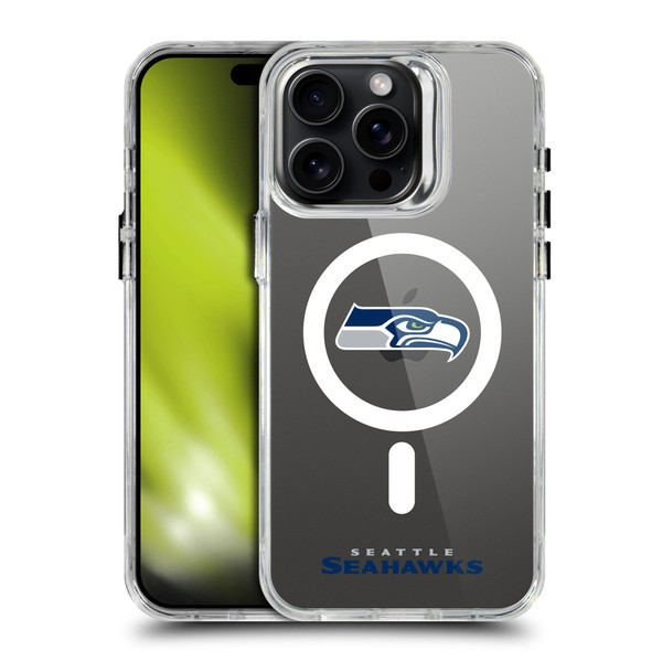 NFL Seattle Seahawks Logo SHOCKPROOF BUMPER CASE COMPATIBLE WITH Apple iPhone 15 Pro Max & MAGSAFE
