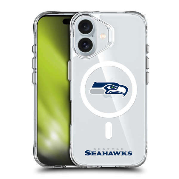 NFL Seattle Seahawks Logo SHOCKPROOF BUMPER CASE COMPATIBLE WITH Apple iPhone 16 & MAGSAFE