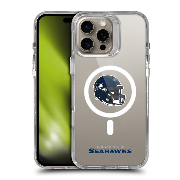 NFL Seattle Seahawks Helmet Logotype SHOCKPROOF BUMPER CASE COMPATIBLE WITH Apple iPhone 16 Pro Max & MAGSAFE