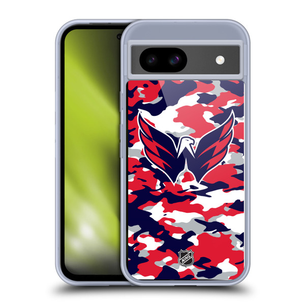 NHL Washington Capitals Camouflage Soft Gel Case for Google Pixel 8a