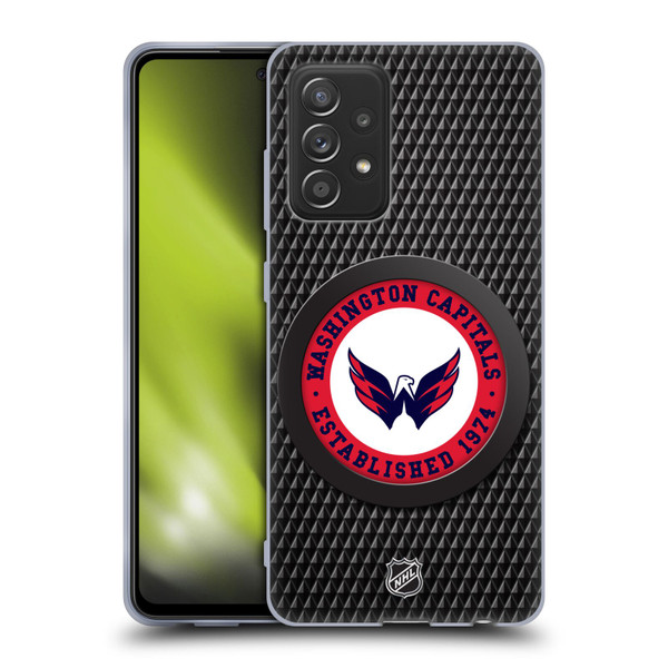 NHL Washington Capitals Puck Texture Soft Gel Case for Samsung Galaxy A52 / A52s / 5G (2021)