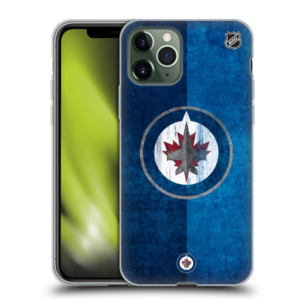 NHL Winnipeg Jets Half Distressed Soft Gel Case for Apple iPhone 11 Pro