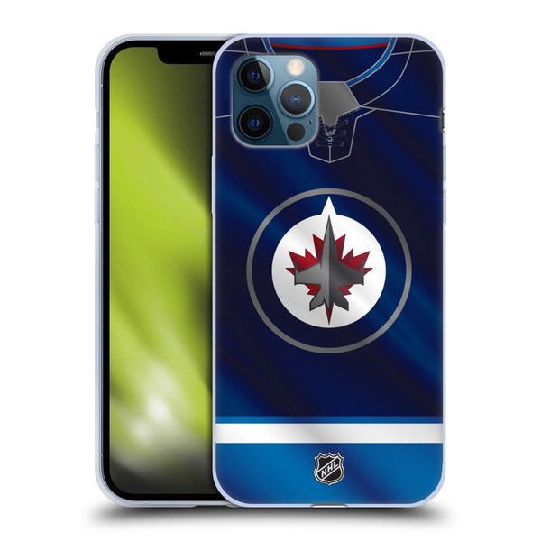NHL Winnipeg Jets Jersey Soft Gel Case for Apple iPhone 12 / iPhone 12 Pro