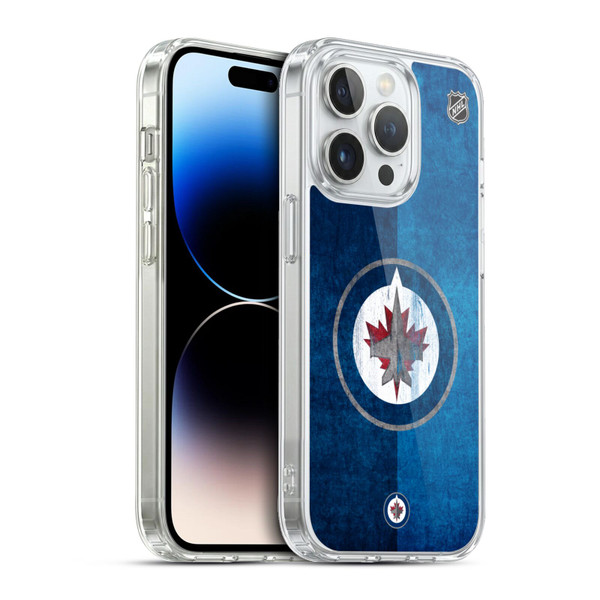 NHL Winnipeg Jets Half Distressed Soft Gel Case for Apple iPhone 13 Pro & MagSafe