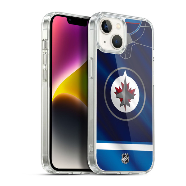NHL Winnipeg Jets Jersey Soft Gel Case for Apple iPhone 14 Plus & MagSafe