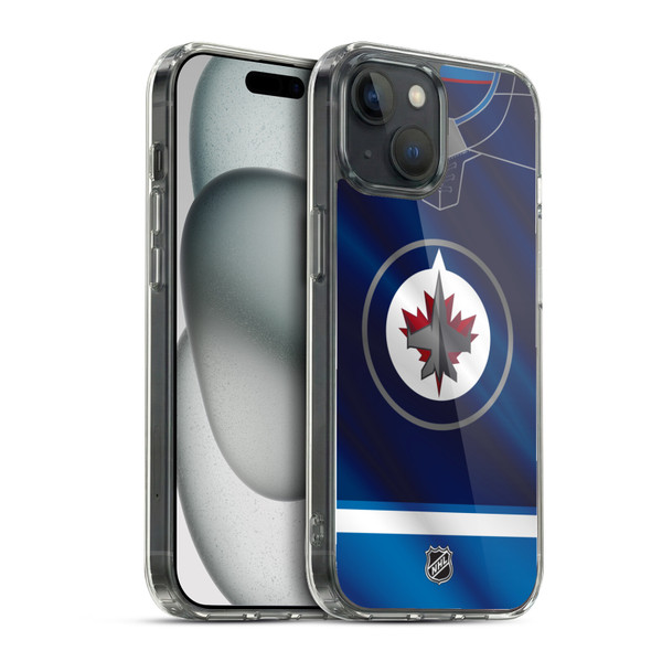 NHL Winnipeg Jets Jersey Soft Gel Case for Apple iPhone 15 & MagSafe