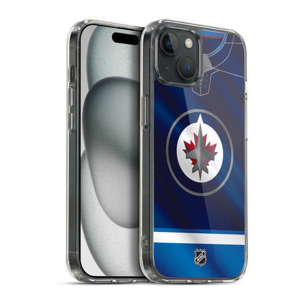 NHL Winnipeg Jets Jersey Soft Gel Case for Apple iPhone 15 Plus & MagSafe