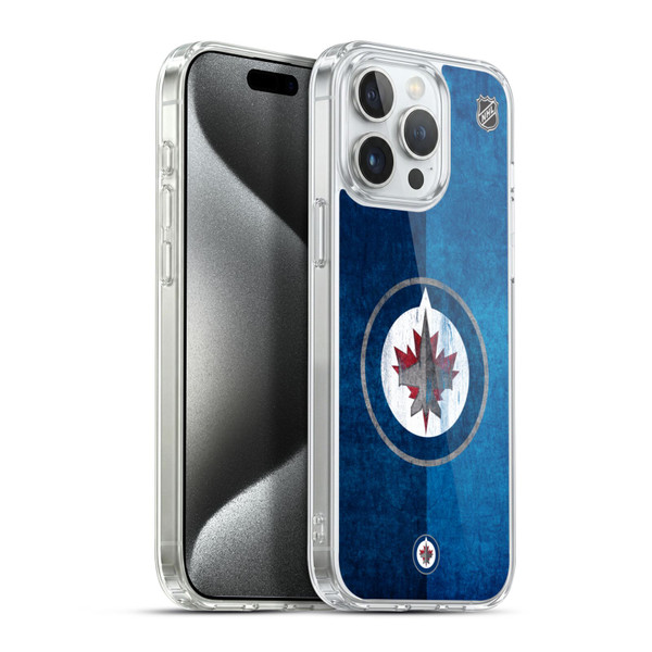 NHL Winnipeg Jets Half Distressed Soft Gel Case for Apple iPhone 15 Pro Max & MagSafe