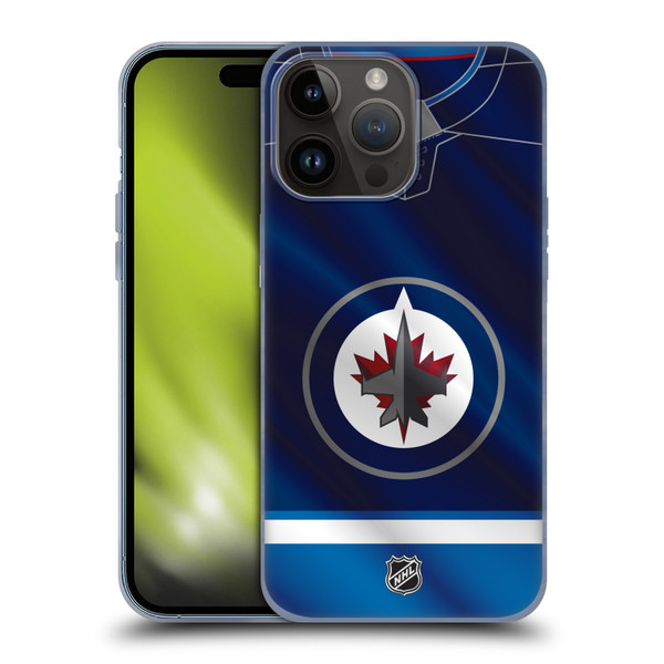 NHL Winnipeg Jets Jersey Soft Gel Case for Apple iPhone 15 Pro Max