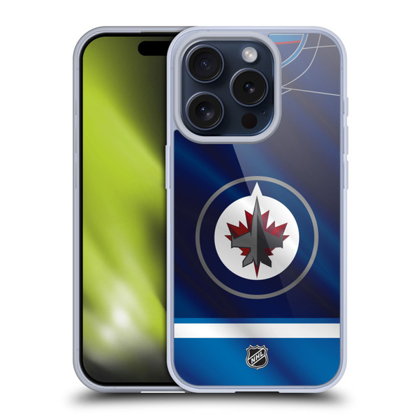 NHL Winnipeg Jets Jersey Soft Gel Case for Apple iPhone 15 Pro