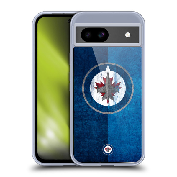 NHL Winnipeg Jets Half Distressed Soft Gel Case for Google Pixel 8a