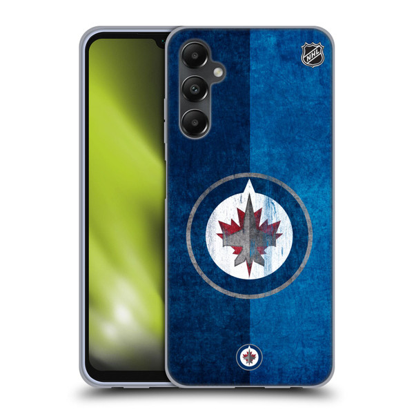 NHL Winnipeg Jets Half Distressed Soft Gel Case for Samsung Galaxy A05s