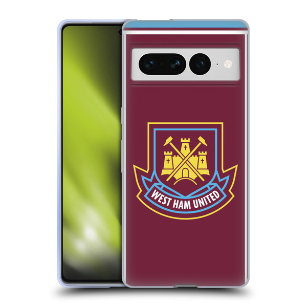 West Ham United FC Retro Crest Di Canio 2000 Home Soft Gel Case for Google Pixel 7 Pro