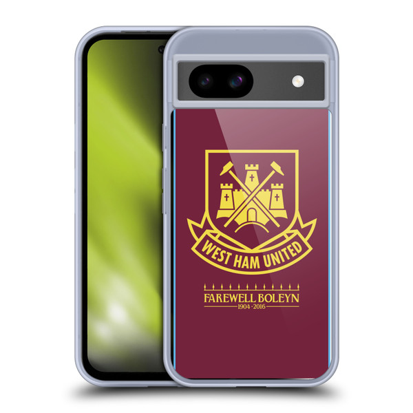 West Ham United FC Retro Crest 2015/16 Final Home Soft Gel Case for Google Pixel 8a
