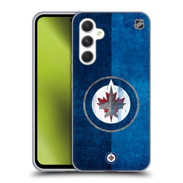 NHL Winnipeg Jets Half Distressed Soft Gel Case for Samsung Galaxy A54 5G