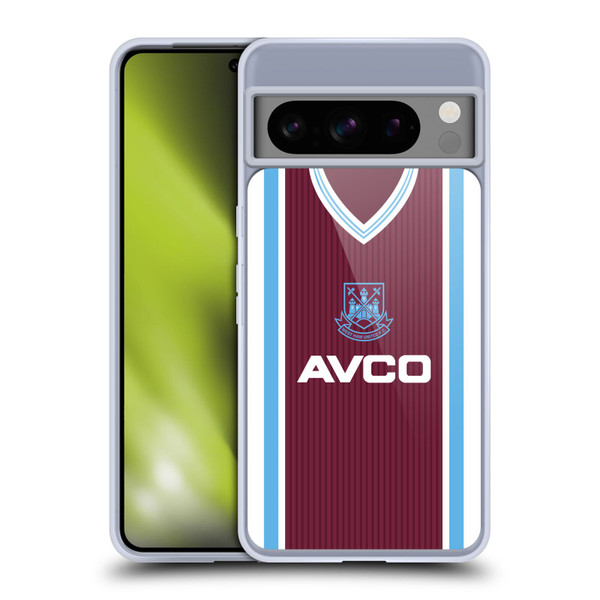 West Ham United FC Retro Kits 1987 Home Soft Gel Case for Google Pixel 8 Pro