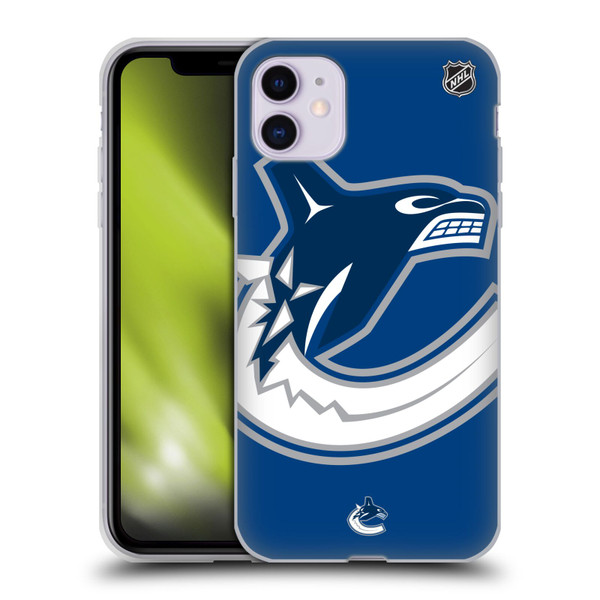NHL Vancouver Canucks Oversized Soft Gel Case for Apple iPhone 11