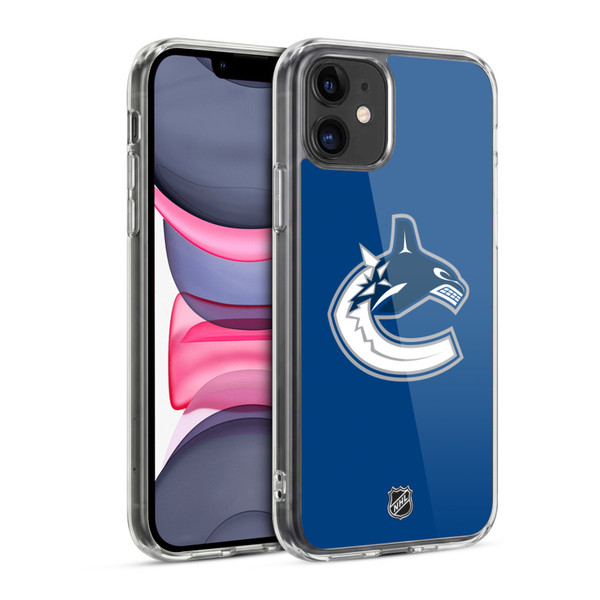 NHL Vancouver Canucks Plain Soft Gel Case for Apple iPhone 11