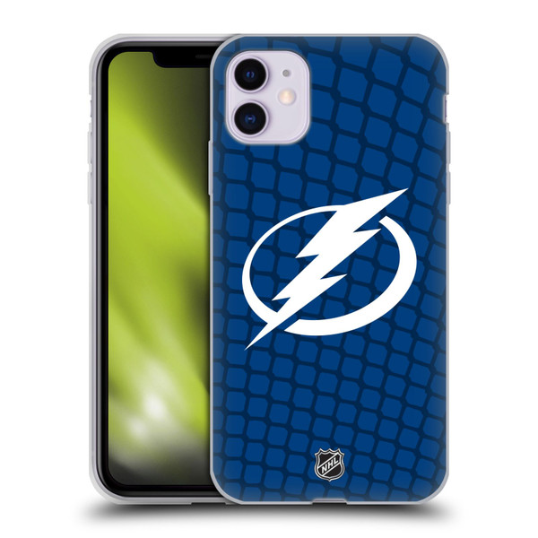 NHL Tampa Bay Lightning Net Pattern Soft Gel Case for Apple iPhone 11