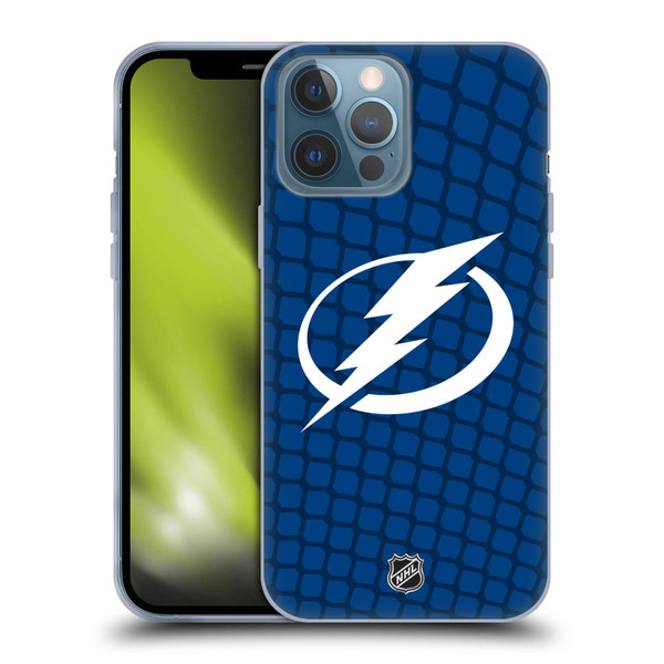 NHL Tampa Bay Lightning Net Pattern Soft Gel Case for Apple iPhone 13 Pro Max