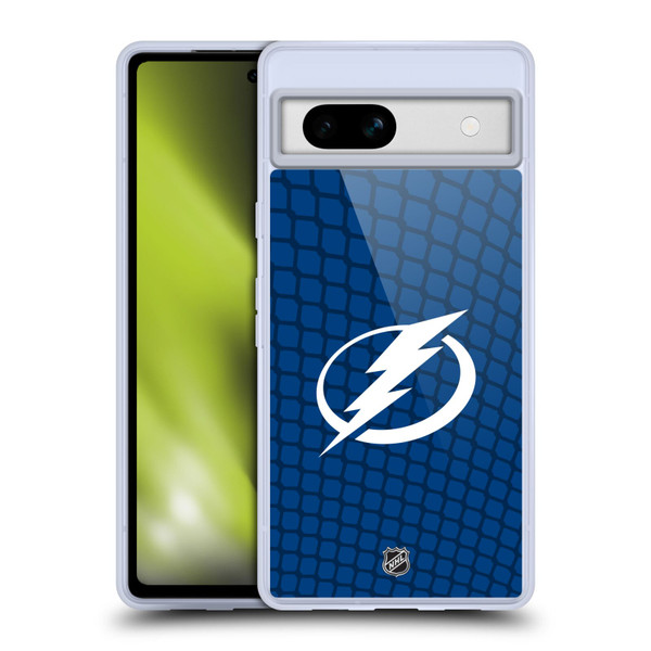NHL Tampa Bay Lightning Net Pattern Soft Gel Case for Google Pixel 7a