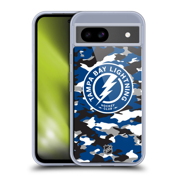 NHL Tampa Bay Lightning Camouflage Soft Gel Case for Google Pixel 8a