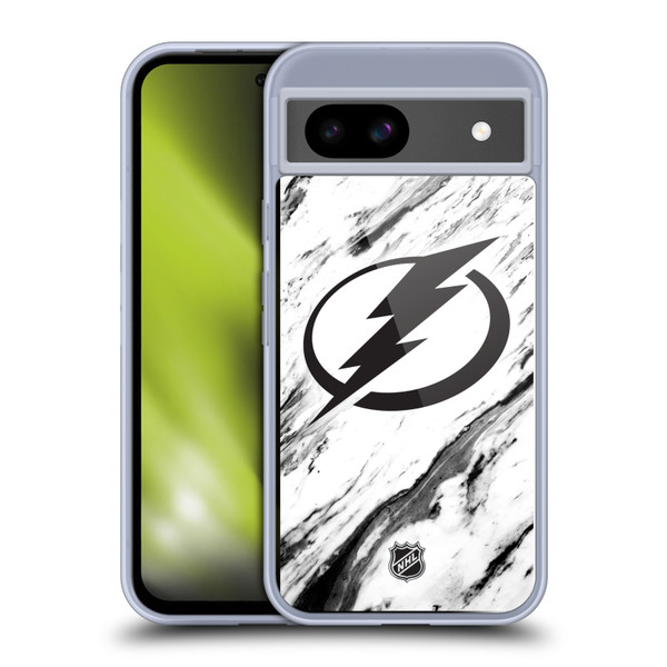 NHL Tampa Bay Lightning Marble Soft Gel Case for Google Pixel 8a